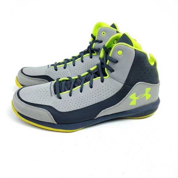 Under Armour Mens UA Jet Basketball Shoes Lead Under Armour Mens UA Jet Basketball Shoes Lead